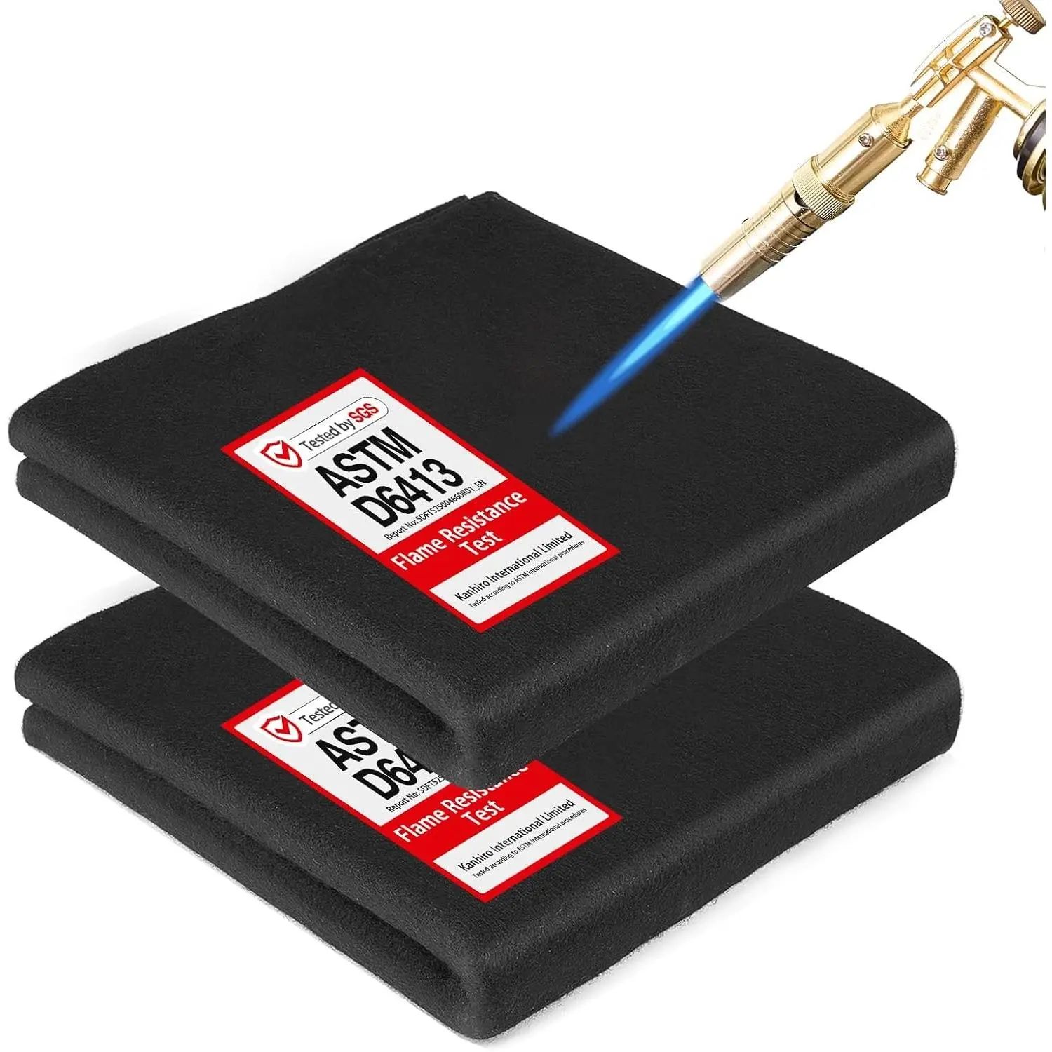 Fireproof Welding Blanket 12x12 Inch 2 Pack, 10mm Thick Heat Resistant Soldering Mat, UL and SGS Certified Insulation Pad for Plumbing, HVAC, Welding and Brazing