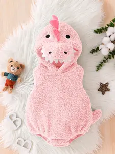 Plush Dinosaur Onesie for Newborns, Cute Animal Crawling Suit, Baby Warm and Comfortable, Infant Clothing, Soft and Cozy