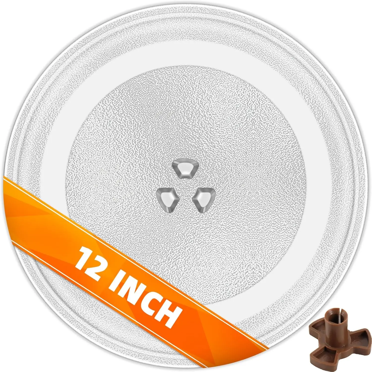 12 in Microwave Glass Turntable Replacement Plate, Compatible with W11367904-W10337247-AP6892124-W11335034-WPW10337247, Dishwasher Safe Home Supply Part