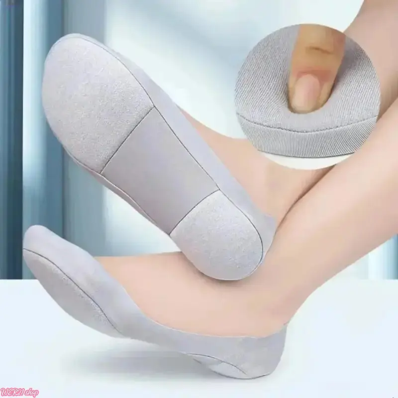 [SummerWins]3/10 Pairs Women's Basic Invisible Thickened Non-Slip Boat Socks Lining - Comfortable for Flats and Sneakers - Ideal for Spring and Summer - Best Gift for Your Girlfriend