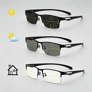 Men's & Women's Photochromic Bifocal Reading Sports Glasses, Anti Blue Light UV400 Outdoor Sunglasses for Fishing, Cycling & Hiking (Single Pack) colorful