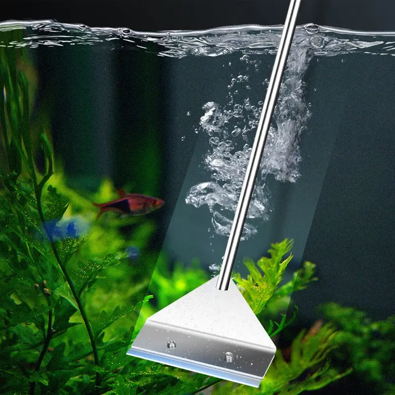 Fish Tank Cleaning Tool, Flat Sand Algae Removal, Dual-Use Glass Algae Remover, Aquarium Accessory, Home Household Cleaning Tool