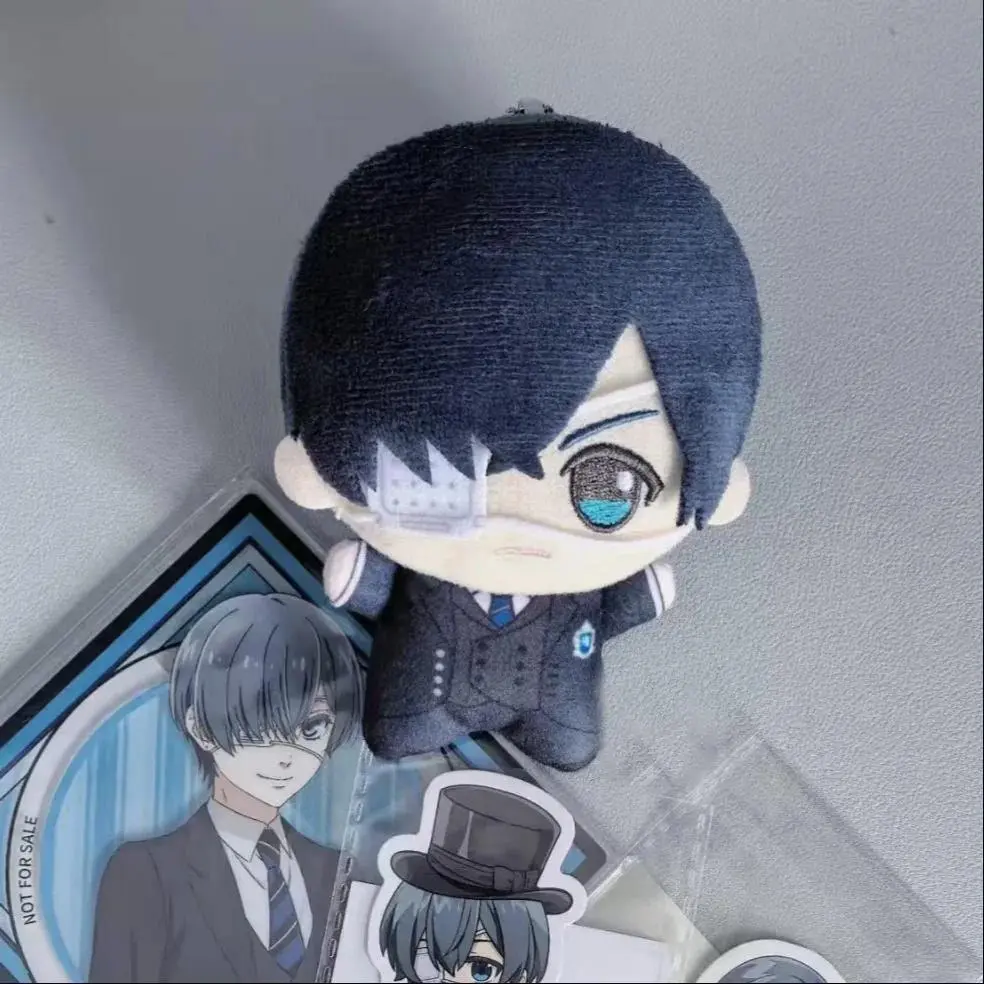 10cm Black Butler Ciel Phantomhive Cotton Plush Doll - Anime Collectible Figure, Role Play Accessory, Pendant Keychain