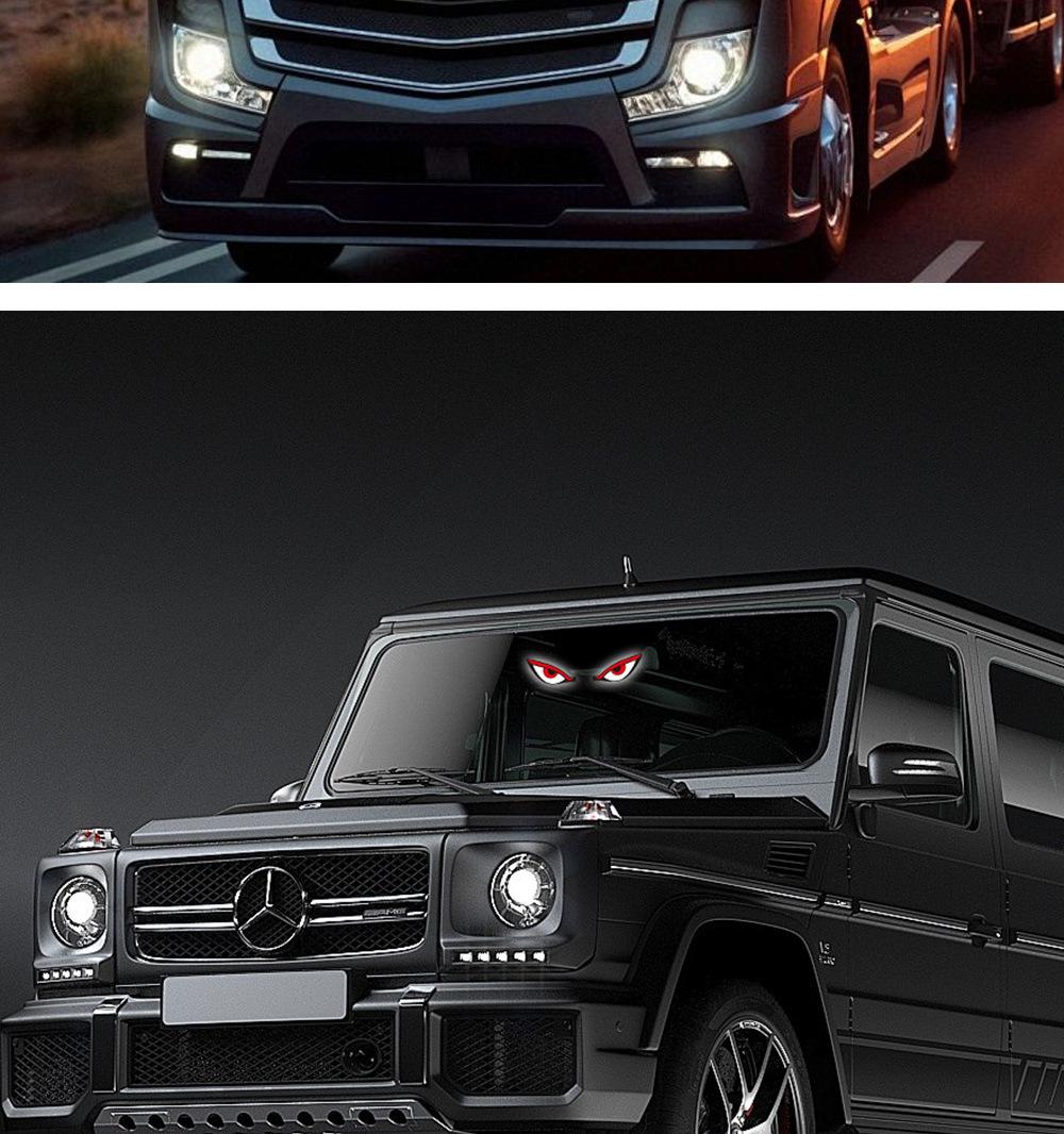 Solar Devil Eye Rear Window Light – Wireless LED Glow for Night Drives & Car Meets| No Wiring, Auto On/Dusk, Weatherproof, Instant Head-Turner