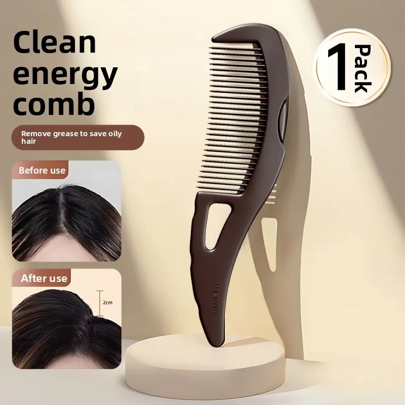 Handheld Scalp Exfoliating Comb & Hair Detangler for All Hair Types, Lightweight Plastic Body Massage Tool for Neck & Back Relaxation, Detangling, Dual-Use For Hair & Body Massage