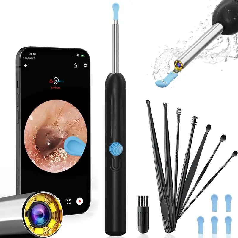 Portable Electric Ear Wax Removal Kit with HD Camera Light Waterproof Ear Cleaning Tool Perfect for Birthday Christmas Gift Winter New Year Gift Stocking Fillers TikTokShopHolidayHaul Springtok Spring Gift Set