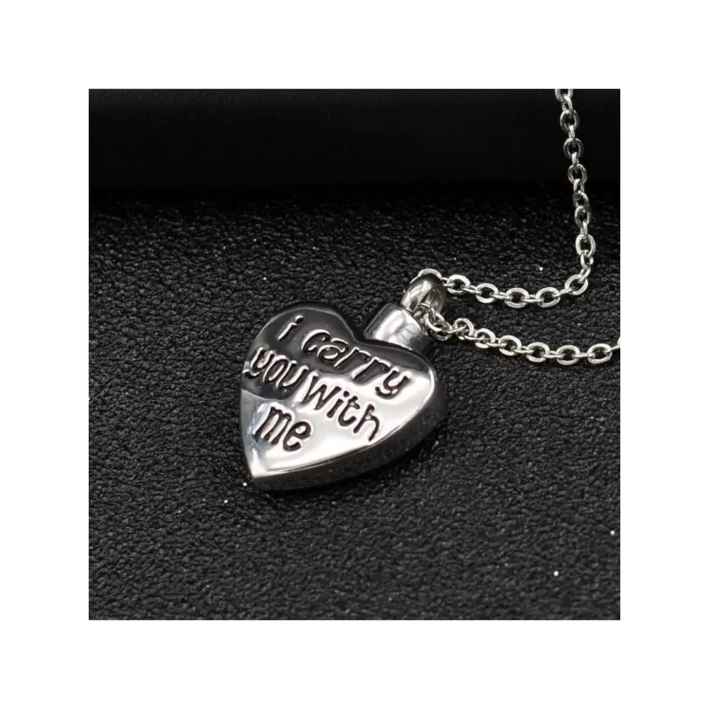 New Openable Letter Heart shaped Ash Jar Necklace Commemorative Family Pendant