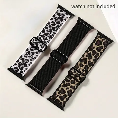 Adjustable Elastic Nylon Strap Set for Men & Women, Compatible with For Apple Watch Series 1-11, Se, Ultra, 38mm-49mm, Sports Replacement Band, Watch Straps (Band Only)