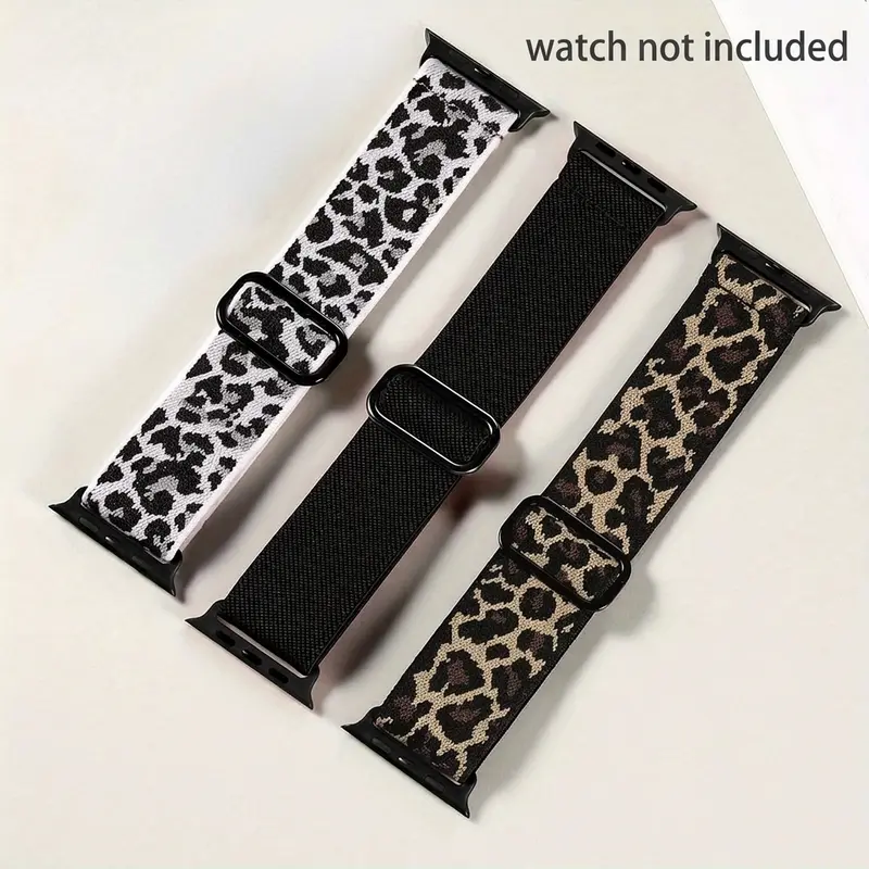 Adjustable Elastic Nylon Strap Set for Men & Women, Compatible with For Apple Watch Series 1-11, Se, Ultra, 38mm-49mm, Sports Replacement Band, Watch Straps (Band Only)