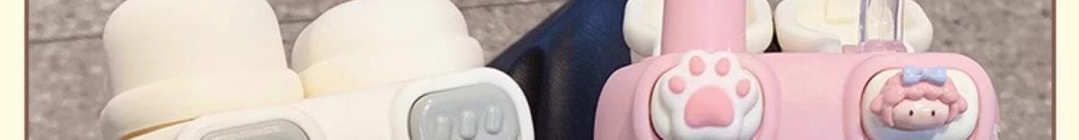 Cartoon Kawaii Kids Capybara Water Bottle With Straps and Straws One Cup for School and Festivals for Children Back To School