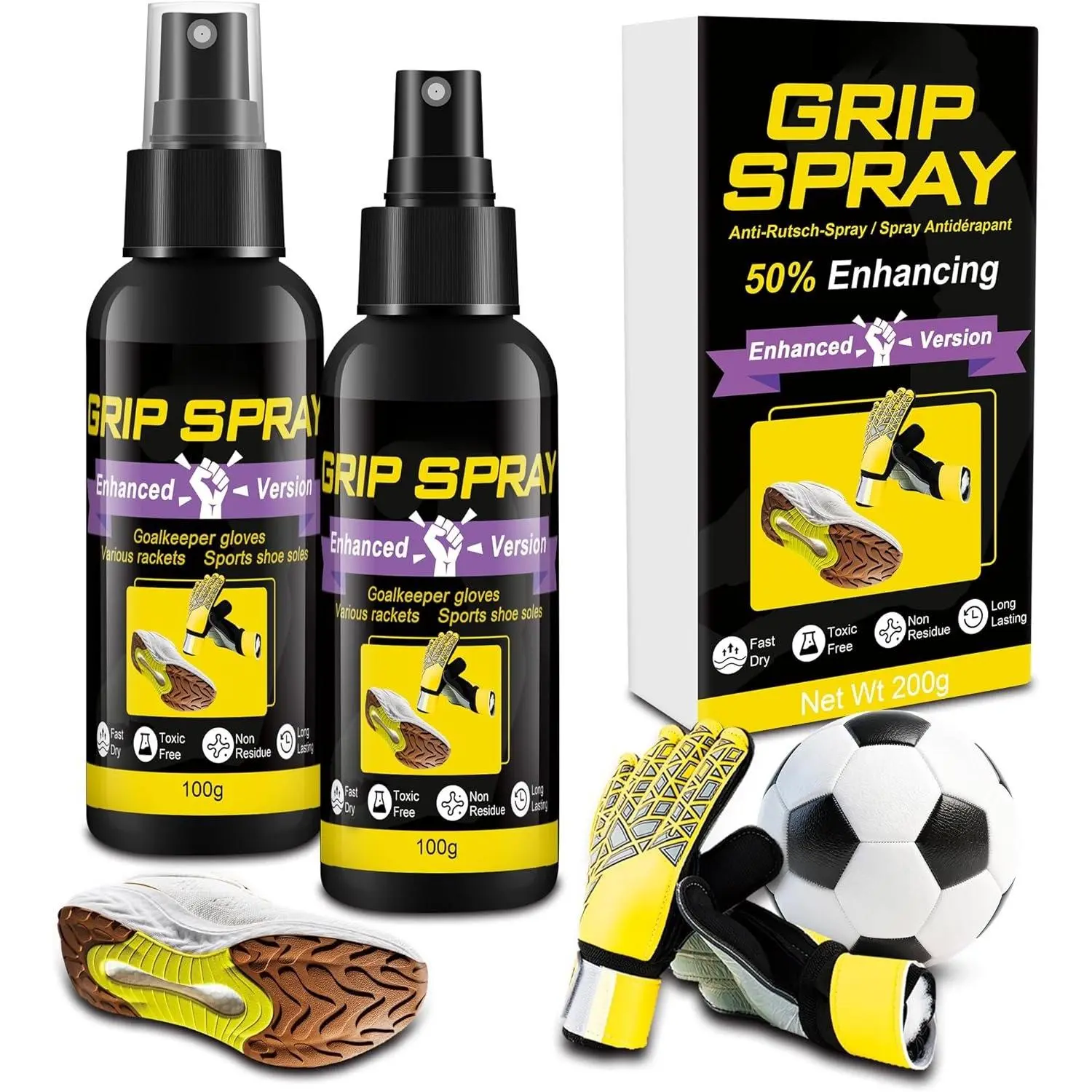 Grip , 7oz Basketball Shoe Grip , Anti-Slip Traction Enhancer with Long-Lasting Performance, Grip Power and  Control for Basketball Soles, Goalkeeper Gloves, Golf, Various Rackets