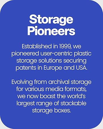 Really Useful Box Stackable 9 Liter Plastic Storage Container Bin with Snap Lid and Built-In Clip Lock Handles for Home & Office Organization (4 Pack)