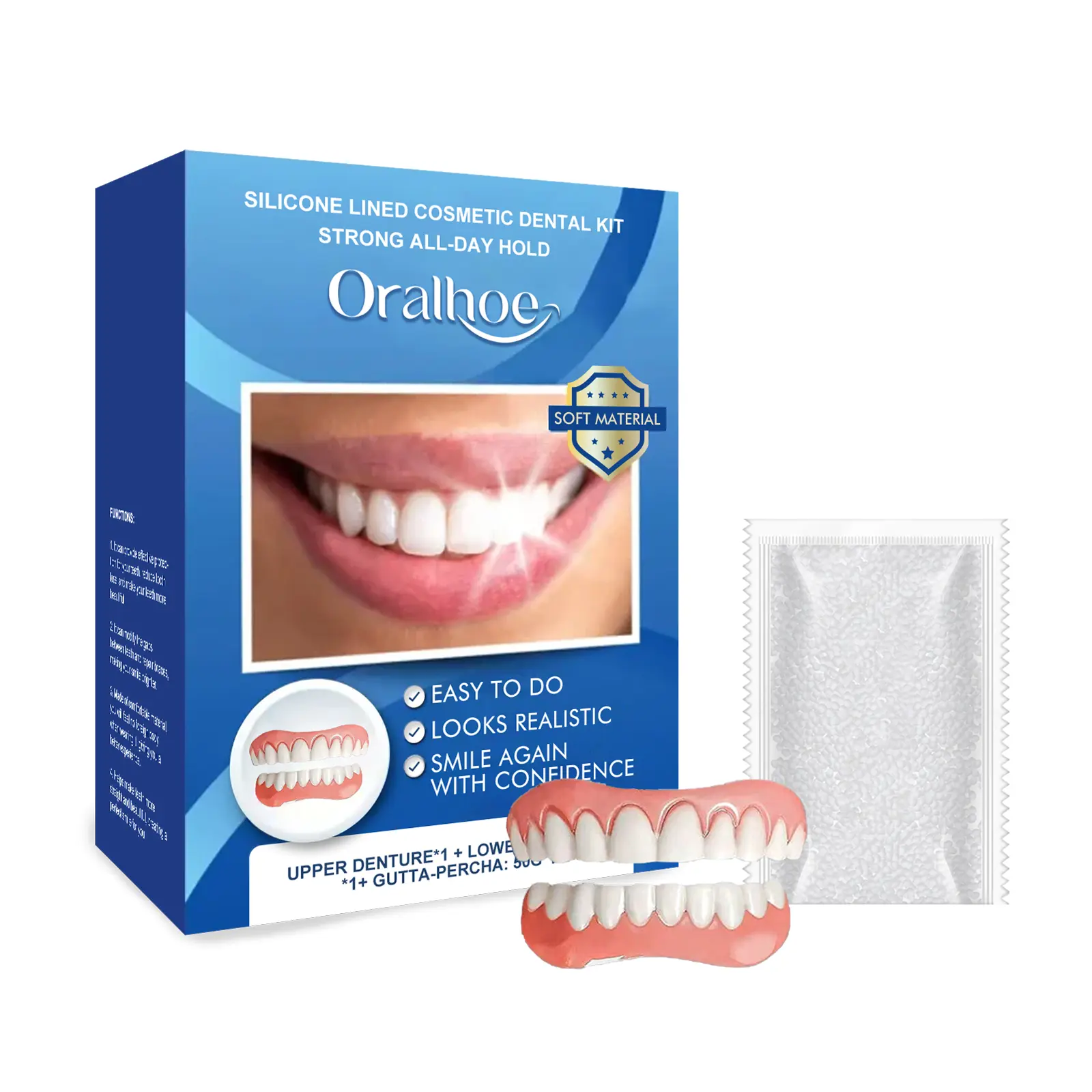 Oralhoe cosmetic denture braces, teeth beauty braces to enhance the beauty of your smile, comfortable material dentures