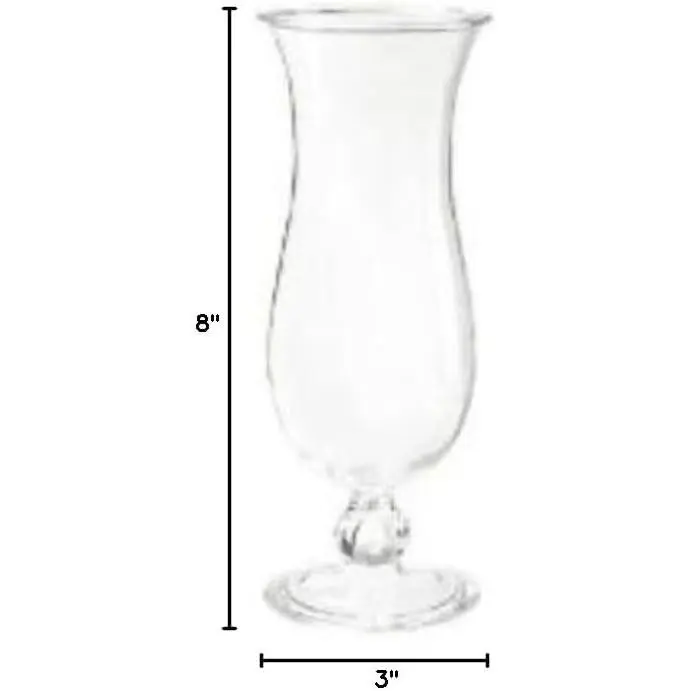 HUR-20-CL-EC Cheers - Break-Resistant Plastic Hurricane Glasses, 20 Ounce, 4 Pack, Clear | Dishwasher safe, BPA-free, Shatterproof, Indoor / Outdoor, Great for Water, Juice, Soft Drinks and Cocktails