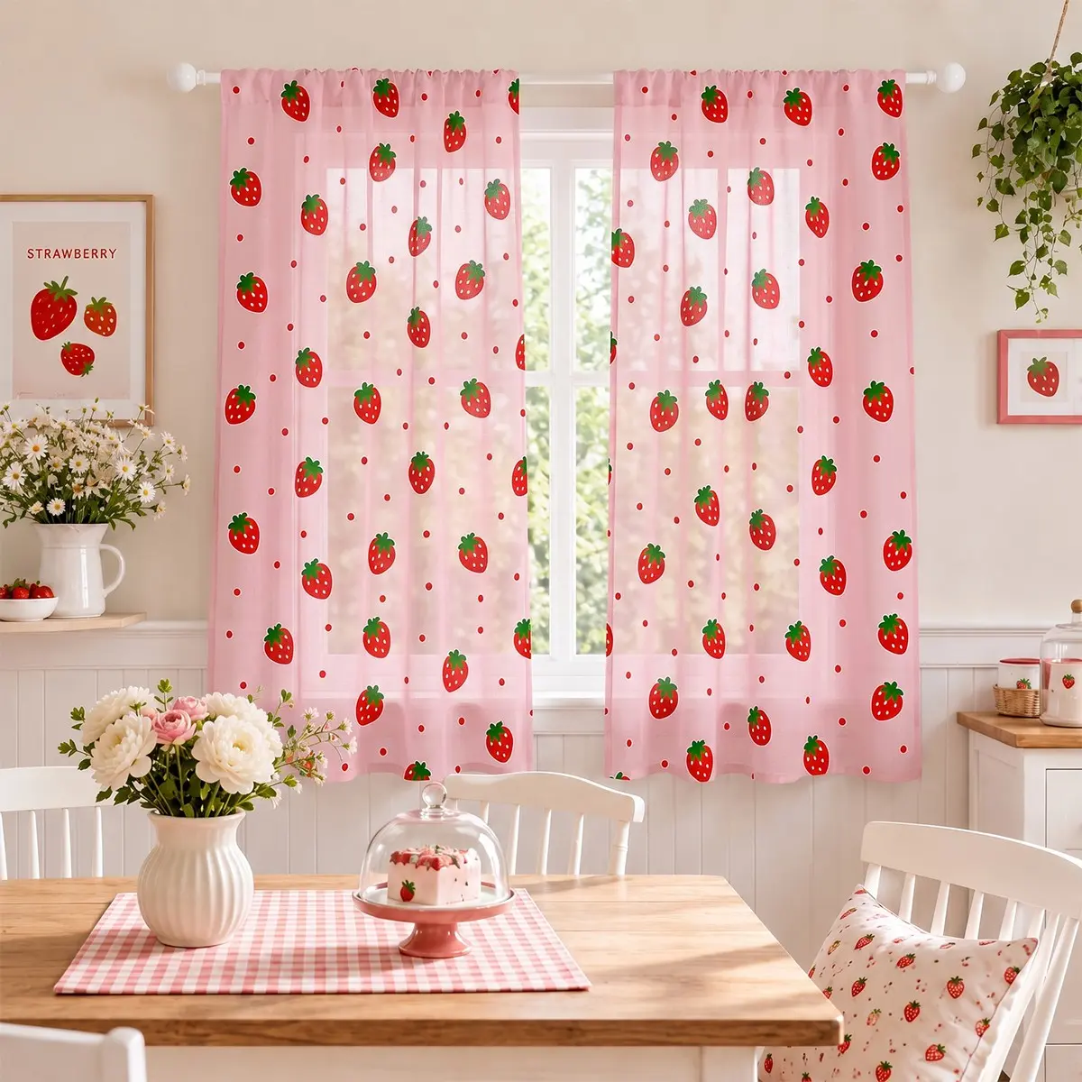 2pcs autumn harvest pumpkin retro truck bedroom curtains, kitchen semi blackout fabric curtains, pocket pole installation, polyester material, suitable for living room, kitchen, bedroom, study, etc