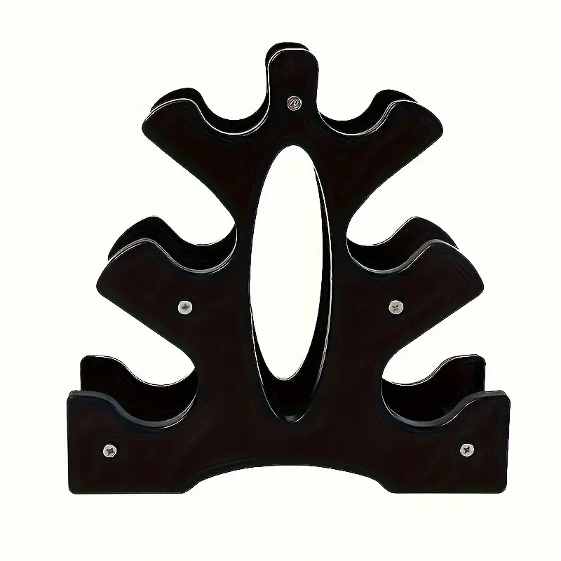 Black ABS three-layer dumbbell rack, suitable for finishing weight at home and gym, Fitness Training Equipment, Strength Workout Equipment, compact A design, can place six dumbbells on each side