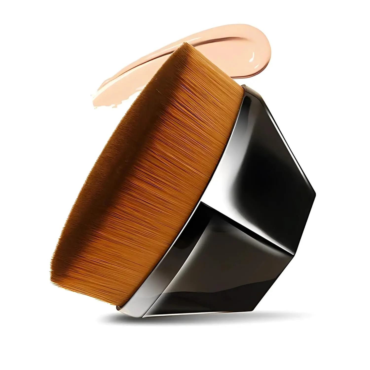 Flat Top Kabuki Foundation Brush for Effortless Blending and Buffing, Providing a Flawless Airbrushed Finish with Liquid, Cream, or Powder Makeup, Default