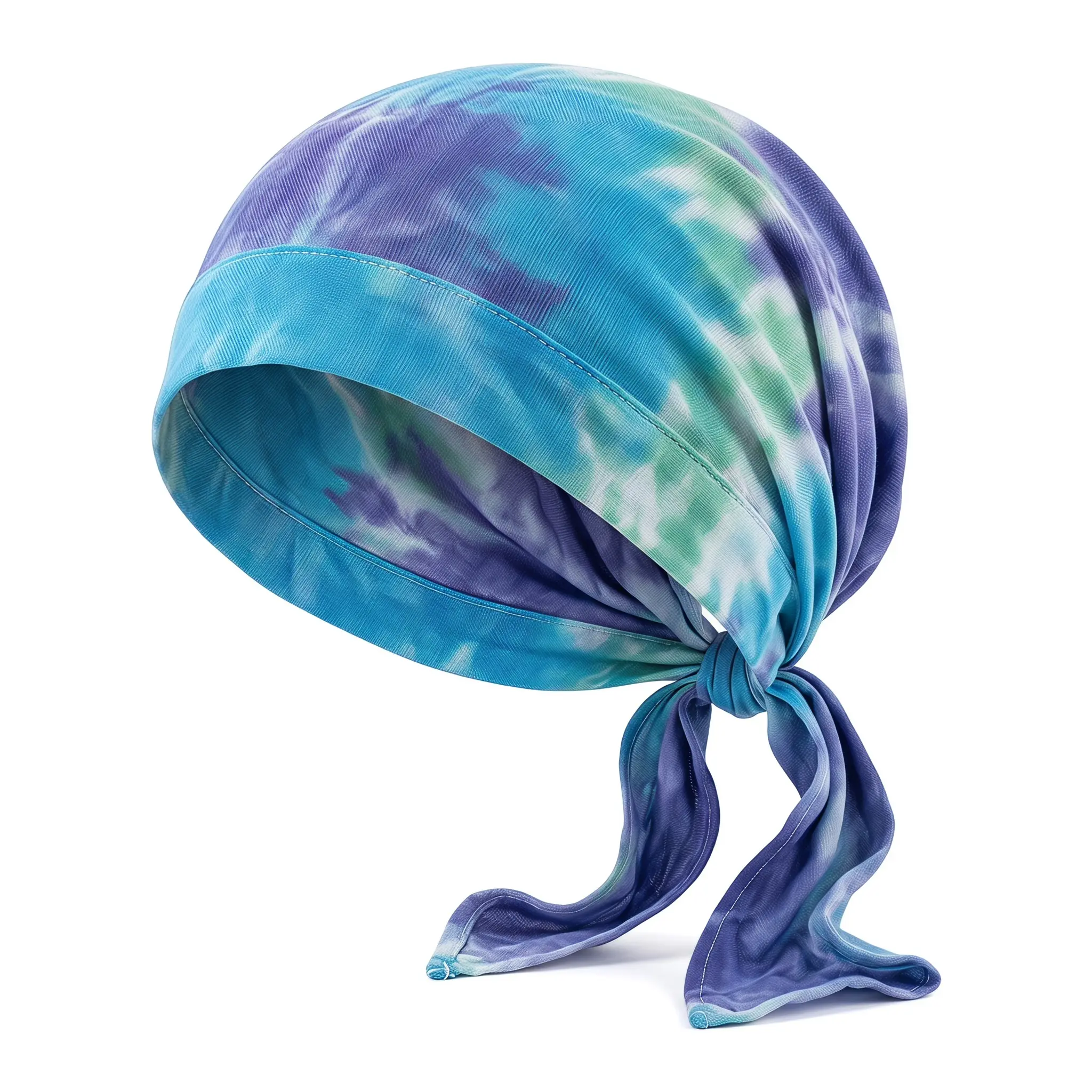Women's Floral Print Pre-Tied Headwrap - Soft Stretchy Fabric Beanie for Female Hair Loss, Casual Daily Use, Lightweight Turban, Easy On-Off Design