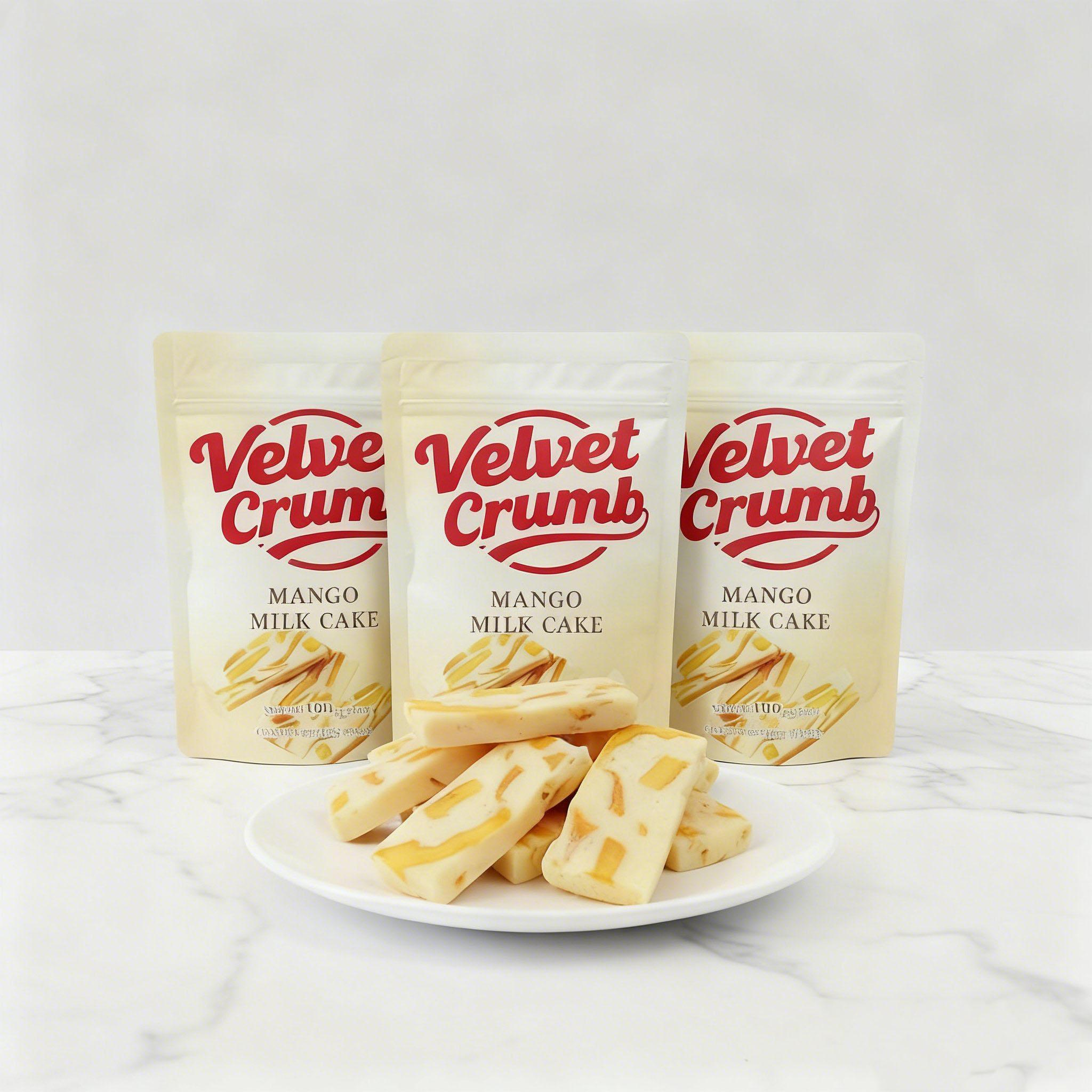 Mango Milk Nougat Candy, Soft Chewy Milk Candy with Fruity Flavor, Classic Asian Sweet Snack, Rich & Creamy Treat (100g × 3 Packs)