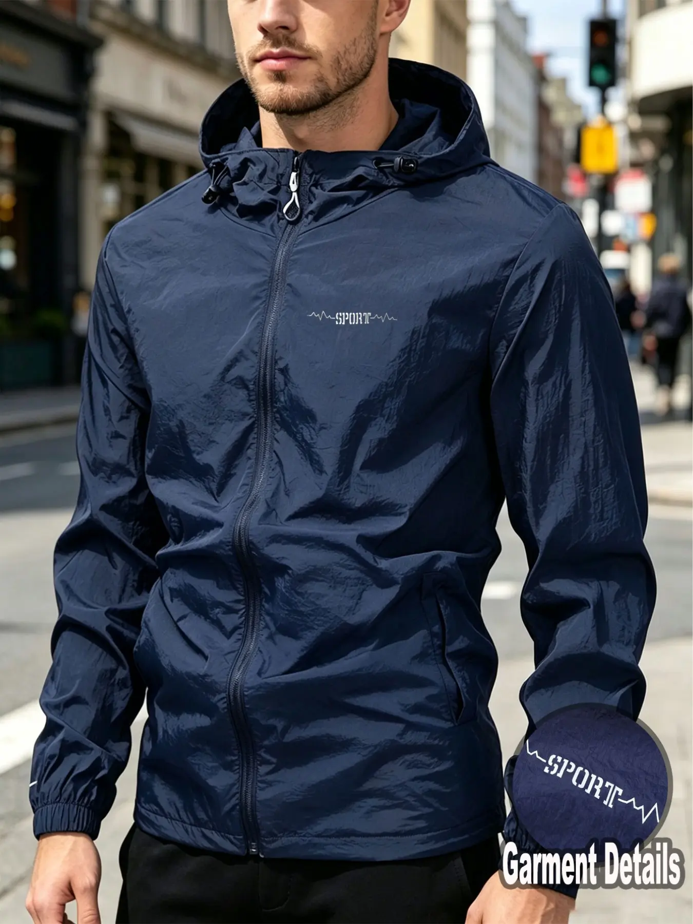 Men's Sport Jacket, Fashion Four-Season Hooded Sun Protection, Breathable Outdoor Workout Coat, Workout Jackets, Casual Daily Wear, Unisex Design, Sports Outerwear