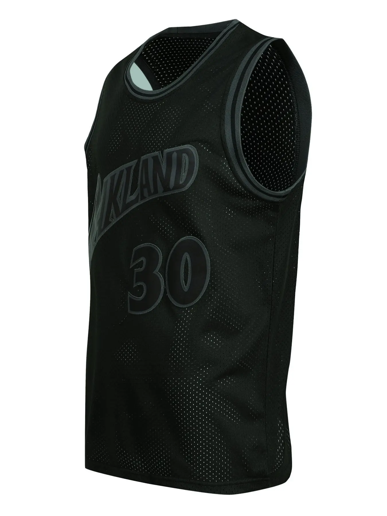 Men's 30 Black Basketball Jersey, Embroidered Sports Vest, Casual Long Sleeve Top, H-Type Fit, Figure Pattern, Unlined DesignBlack, Sporty Sports Top