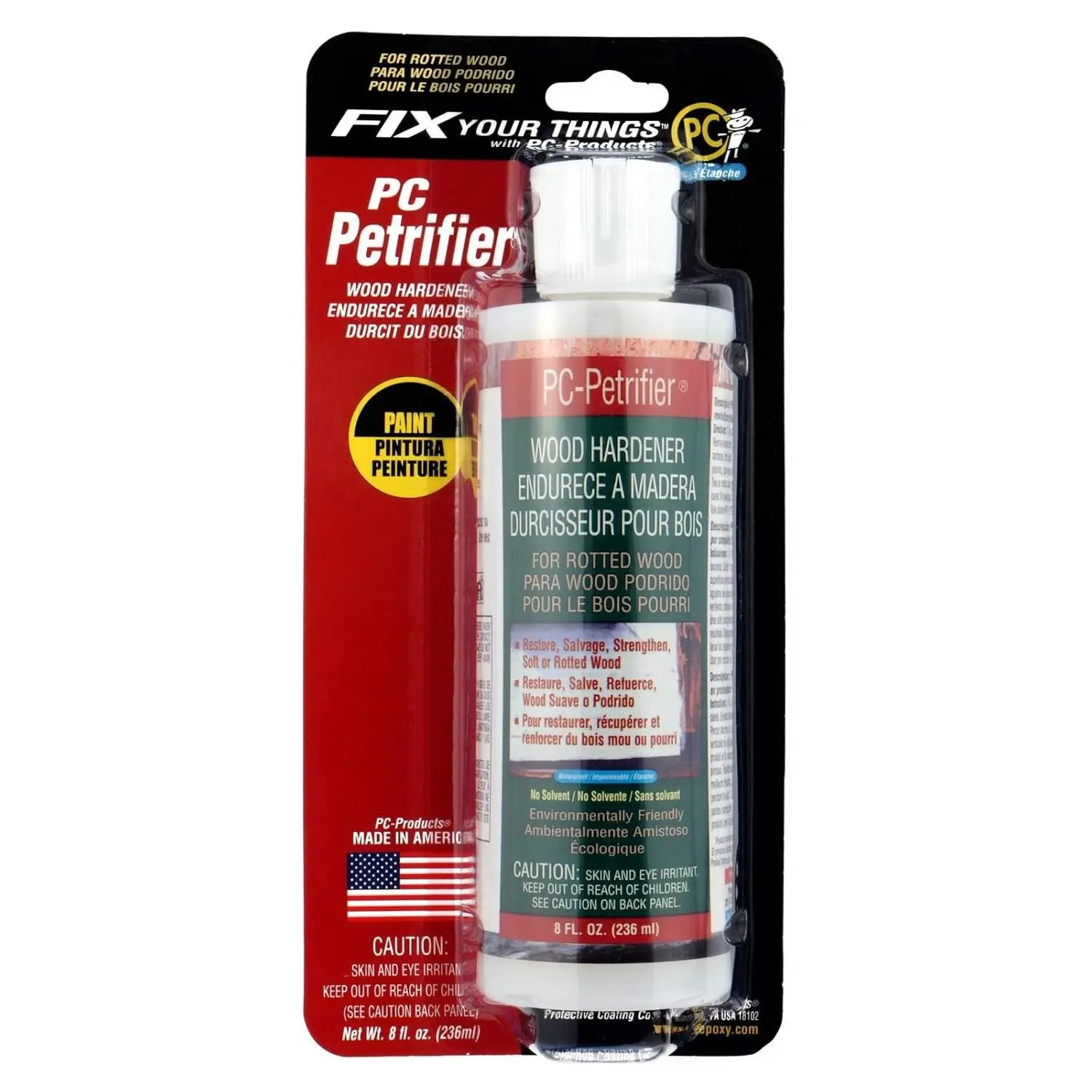 PC Products PC-Petrifier Water-Based Wood Hardener, 8 oz, Milky White 84441