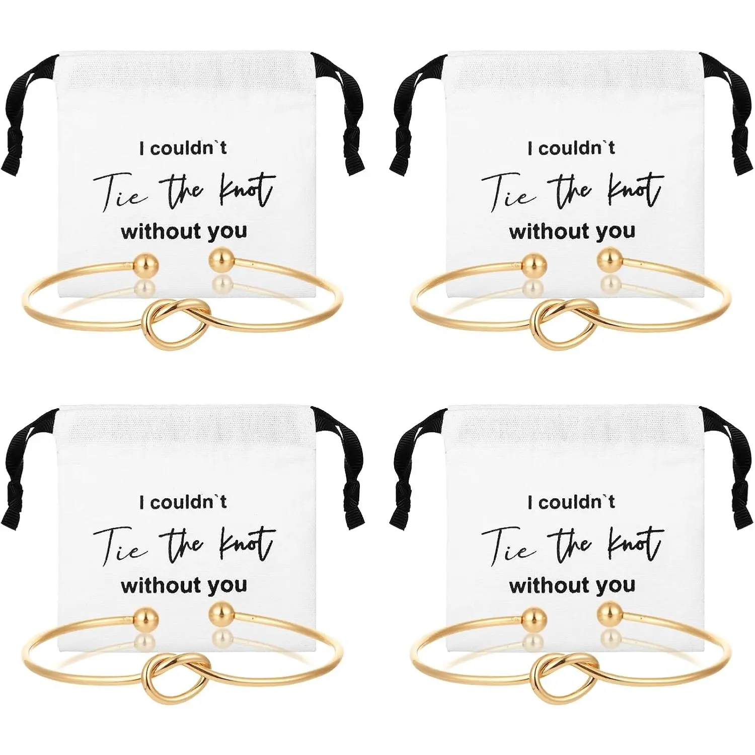 6 count  Bridesmaid Gifts Knot Bracelets for Women,Bridesmaid Bracelets  Set,Knot Bracelet  Packaging Bridal Party Gifts for Wedding Party Favors()