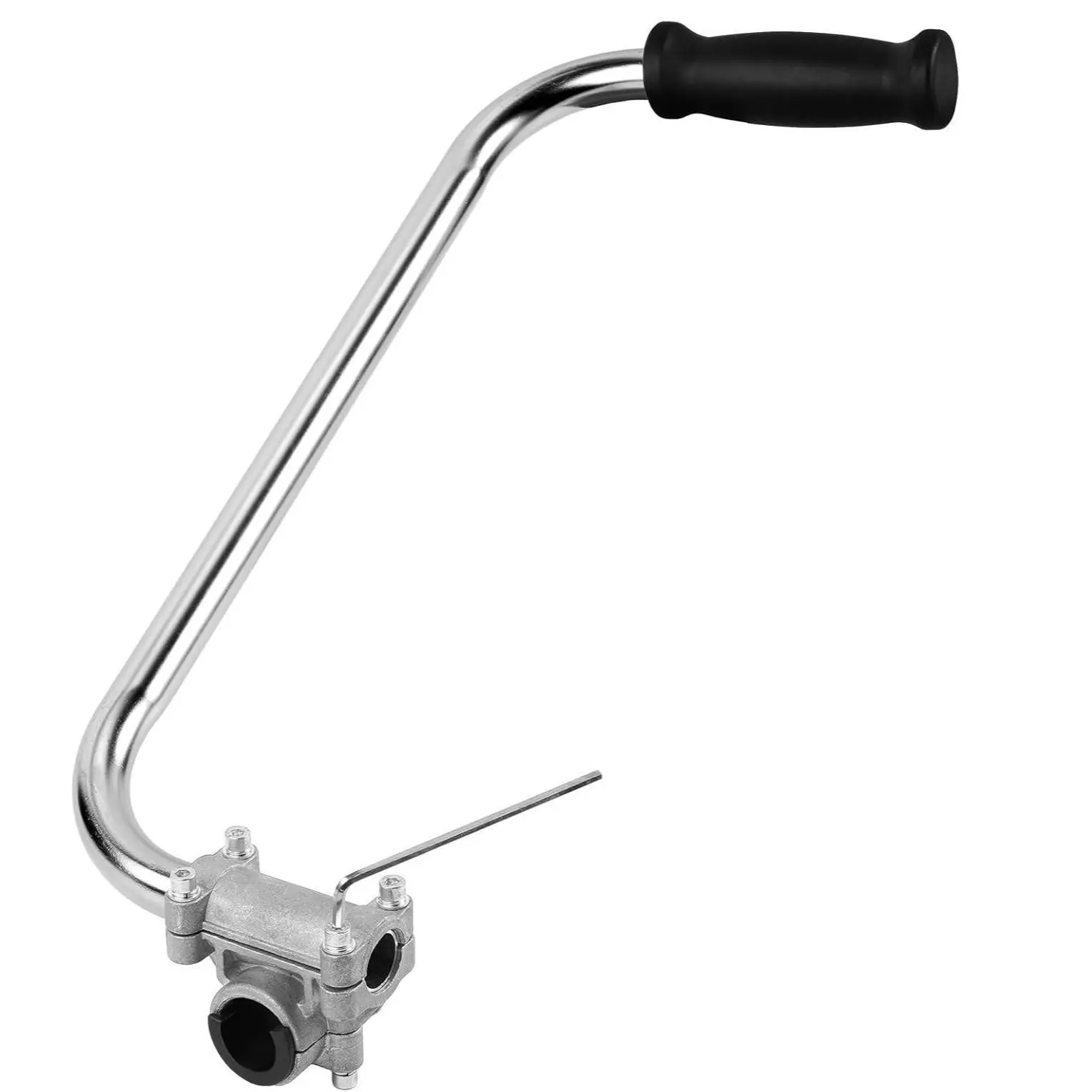 Heavy Duty Aluminum Grass Trimmer Auxiliary Grip Handle With Mounting Bracket Clip, Multifunctional Durable Ergonomic Garden Weeder Trimmer Replacement Handle, Universal Fit Power Tool Accessories For Lawn & Yard Maintenance