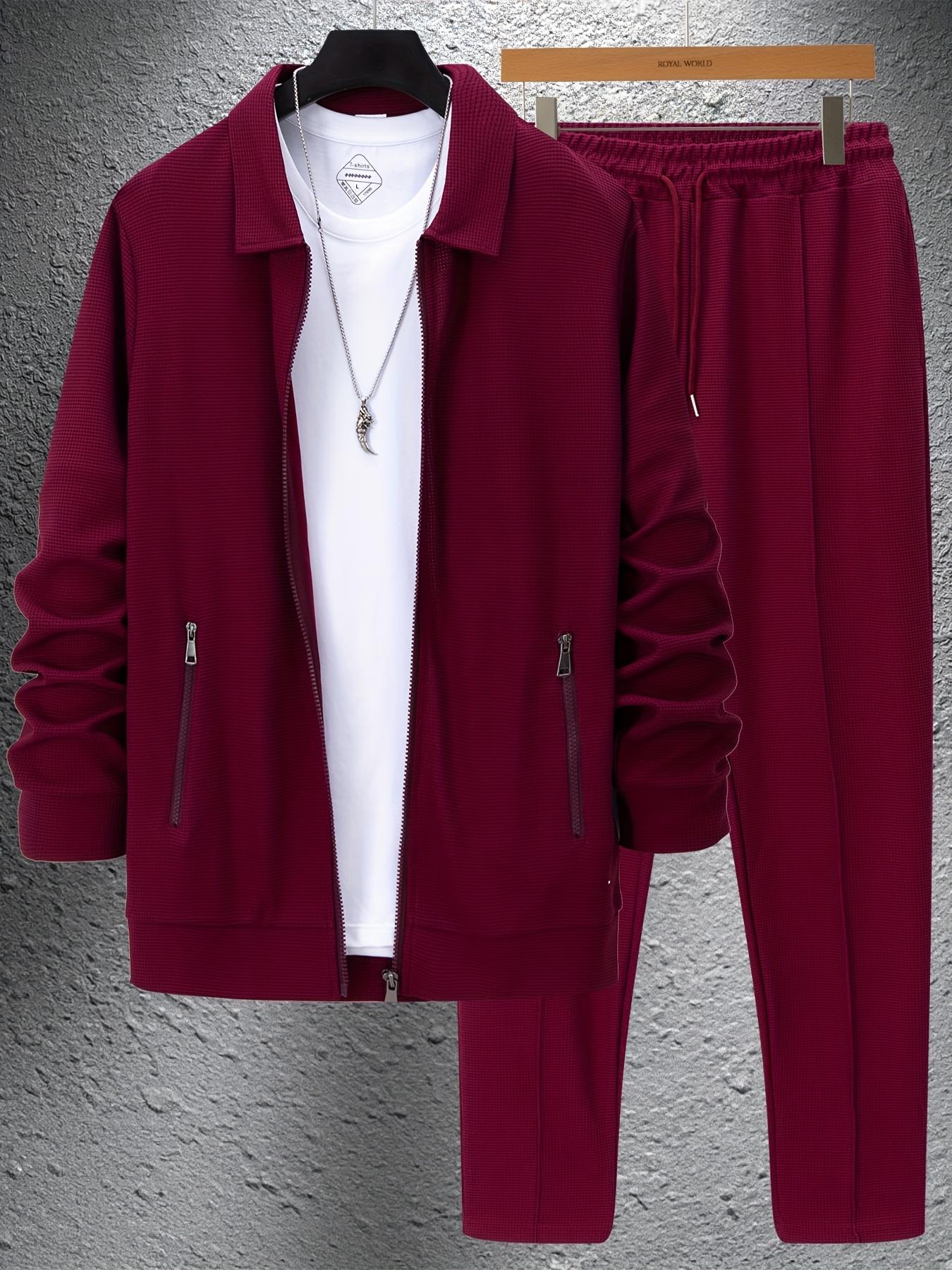 New long sleeved lapel zipper jacket and casual pants set, suitable for winter and autumn