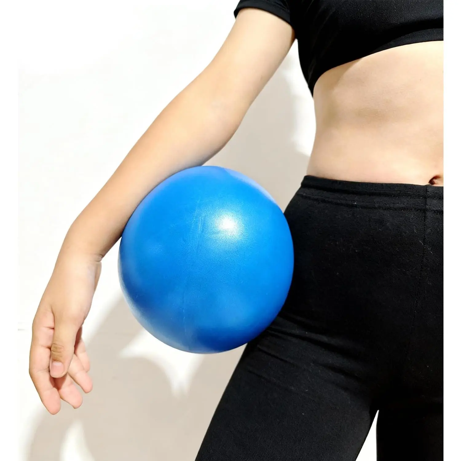 9 Inch Mini Exercise Ball - Portable Non-Slip Surface Yoga & Pilates Ball for Core , Fitness -  & Office Use