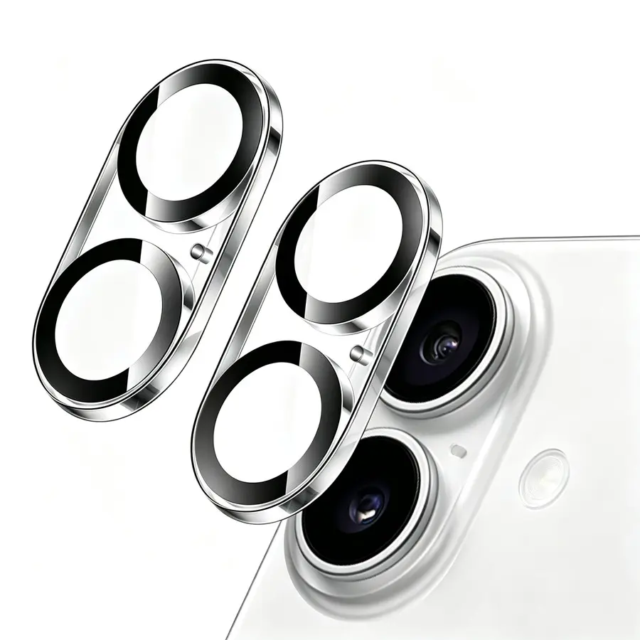 2-Pack Camera Lens Protector for iPhone 16 & 17 | 9H Hardness Clear Tempered Glass with Ultra HD Clarity | Anti-Scratch, Case-Friendly & Night-Shot Compatible