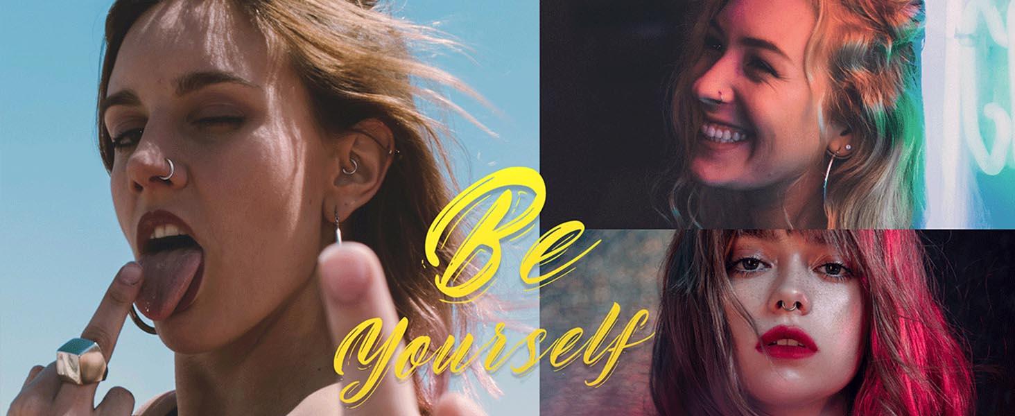 MILACOLATO 6Pcs 16G 18G Septum Rings Surgical Steel Nose Rings Hoop for Women Opal CZ Daith Cartilage Hoop Earring Clicker Septum Jewelry Hinged Hoop Nose Ring Lip Helix Rook Tragus Piercing Jewelry