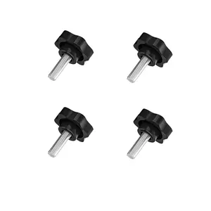 4 Pack M8 x 25mm Thread Replacement Star Hand Knob Tightening Screw for Umbrella Base