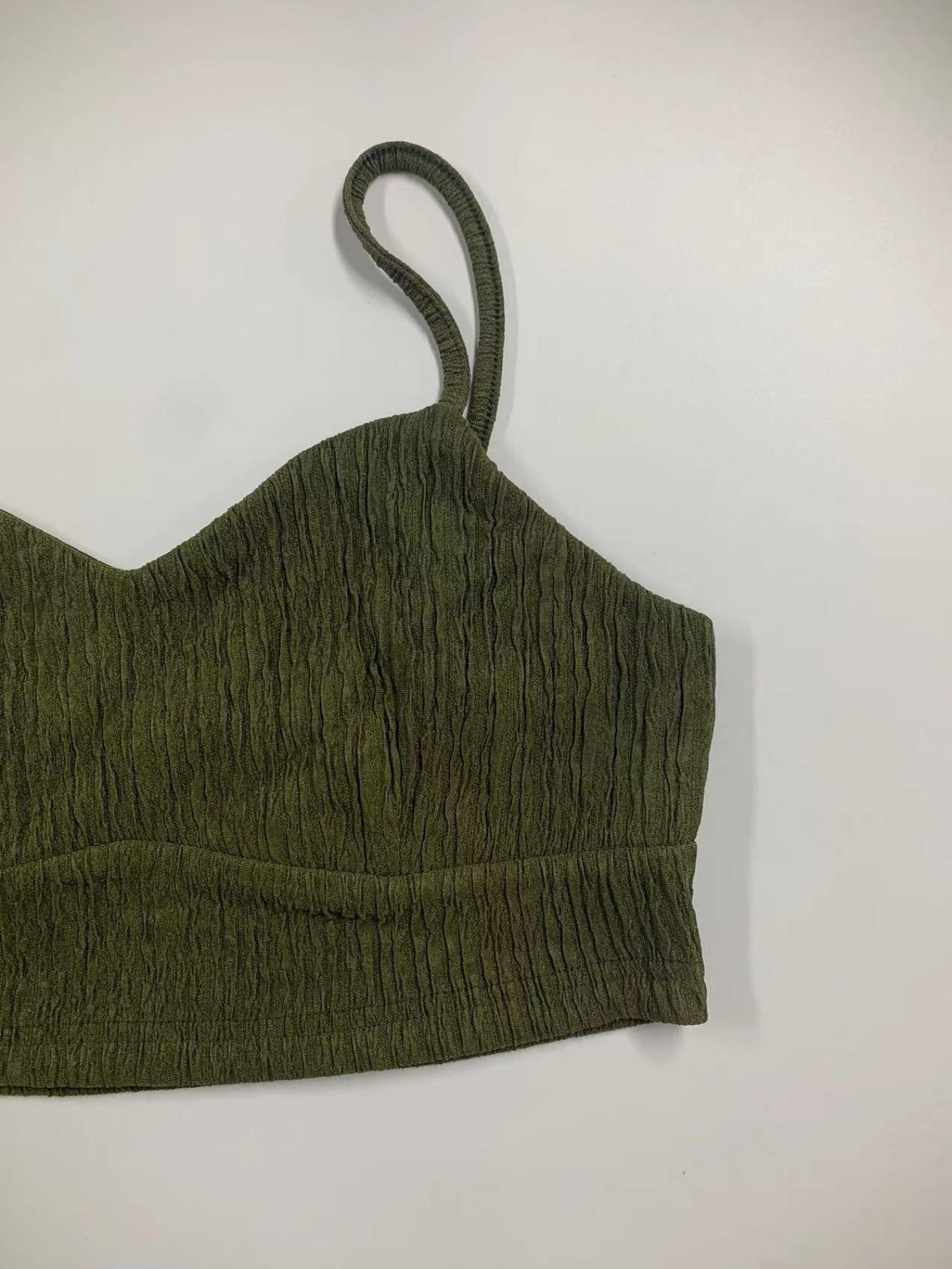 Women's Solid Crop Cami Top & A-Line Skirt Two-piece Set, Casual Fashion Cozy Outfits for Daily Outdoor Wear, Ladies Clothes for Summer