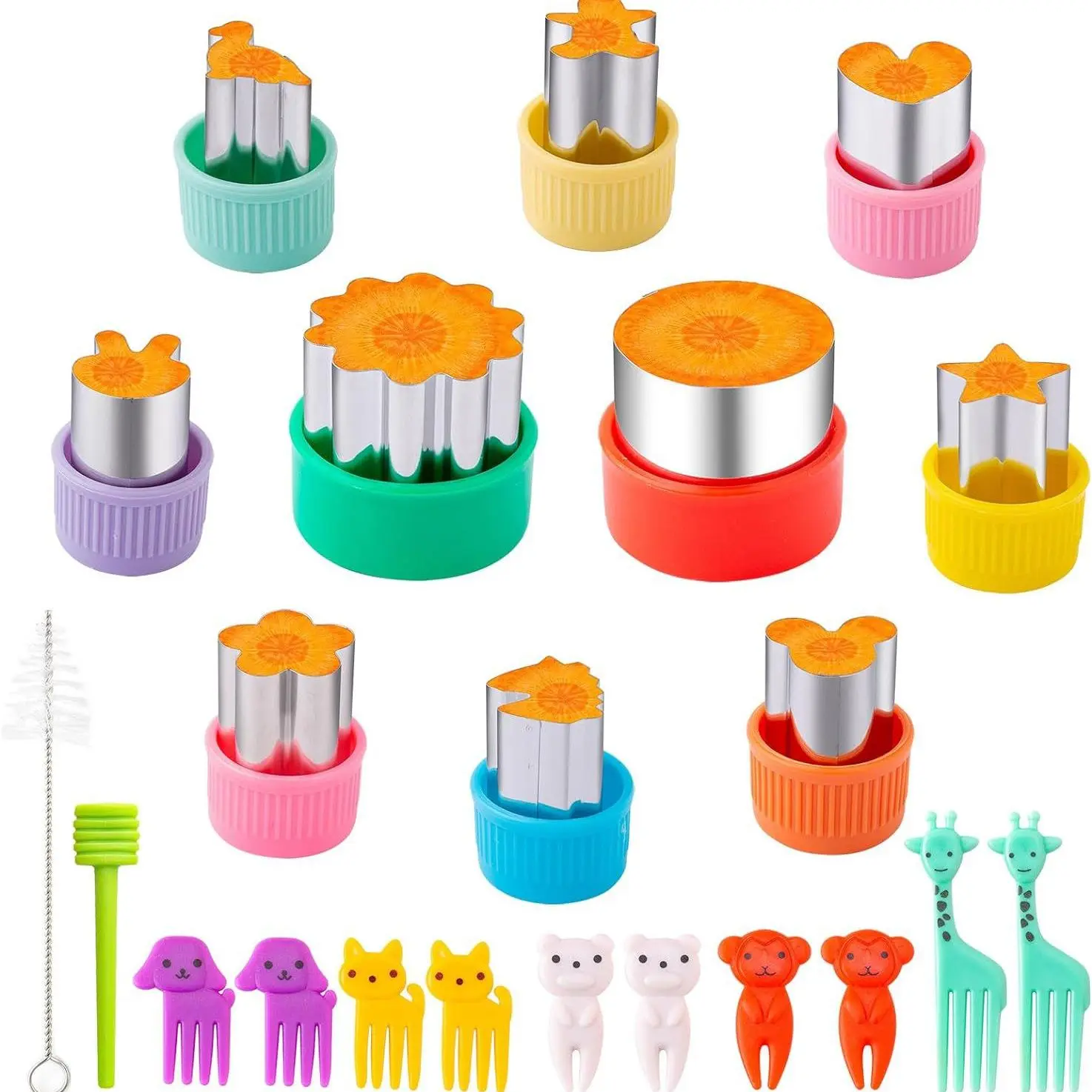 22-Pcs Stainless Steel Baking Shape Cutter Set - Mickey 22pcs-Single Layer Vegetable, Biscuit Cutting Mold, Bread Pancake Maker, Kitchen Bakeware Utensils, Gift Option