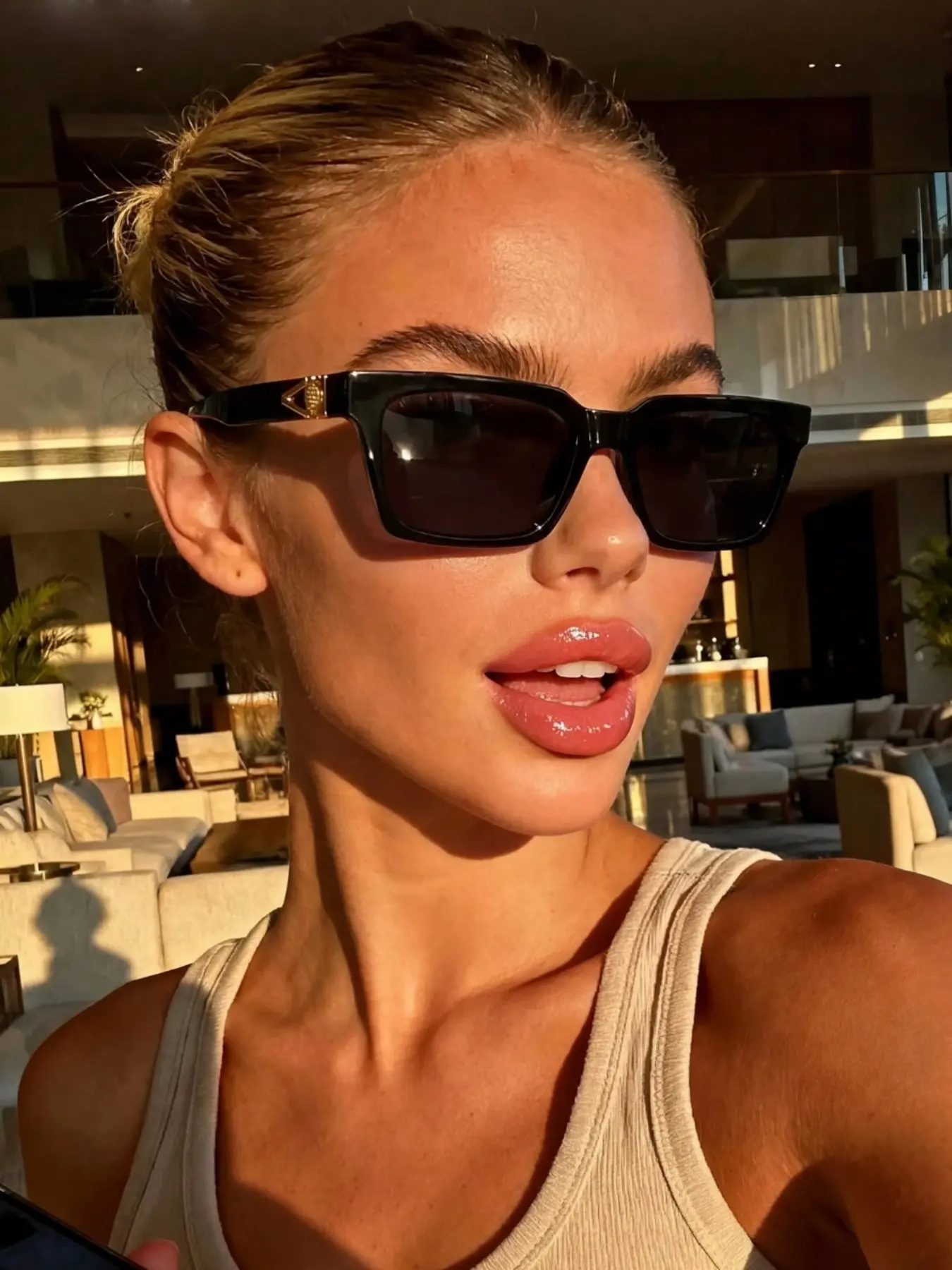 Korean Style Square Sunglasses, Perfect for Travel, Beach, Sandy Environments, Business Casual, Gift, Driving, Boho Accessories, All Seasons, Fashionable Sunglasses