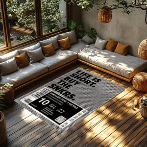 Life Is Short Buy The Sneakers Grey Crystal Velvet Streetwear Area Rug #SneakerQuoteRug #StreetwearFloorMat #HypebeastRoomCarpet #CrystalVelvetHomeDecor