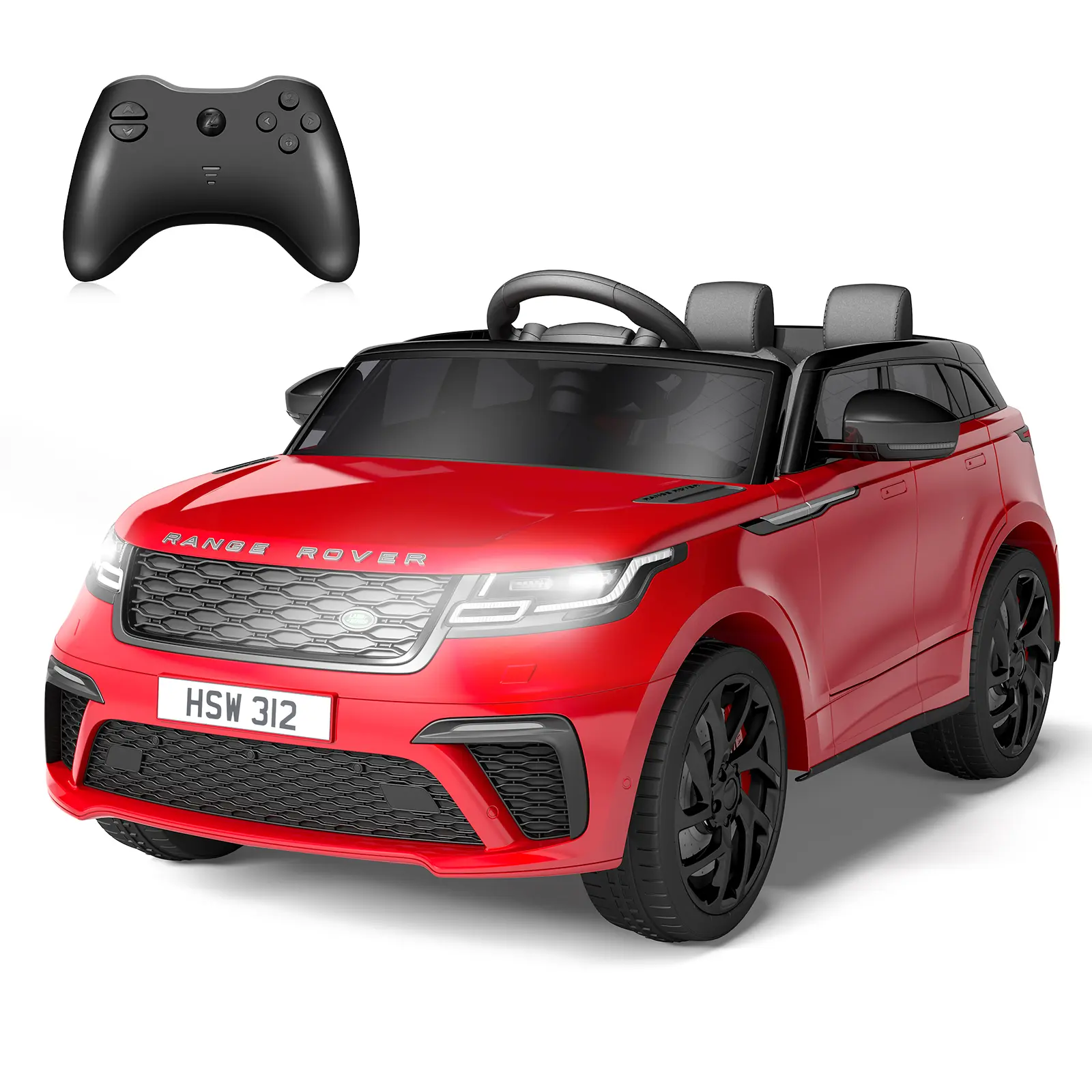 12V Licensed Land Rover Ride-On Car, 2-Seater, Parent Remote Control, Red