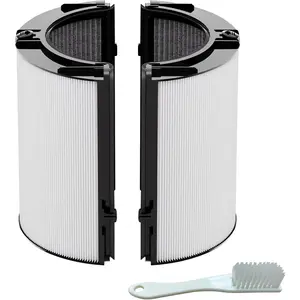 2 IN-1 Filter Replacement for Dyson TP06 HP06 PH02 PH01 PH03 PH04 HP09 TP09 HP07 TP07 TP10 HP10, Air Purifier Combi 360 ° Glass Activated Carbon Filter (Black)