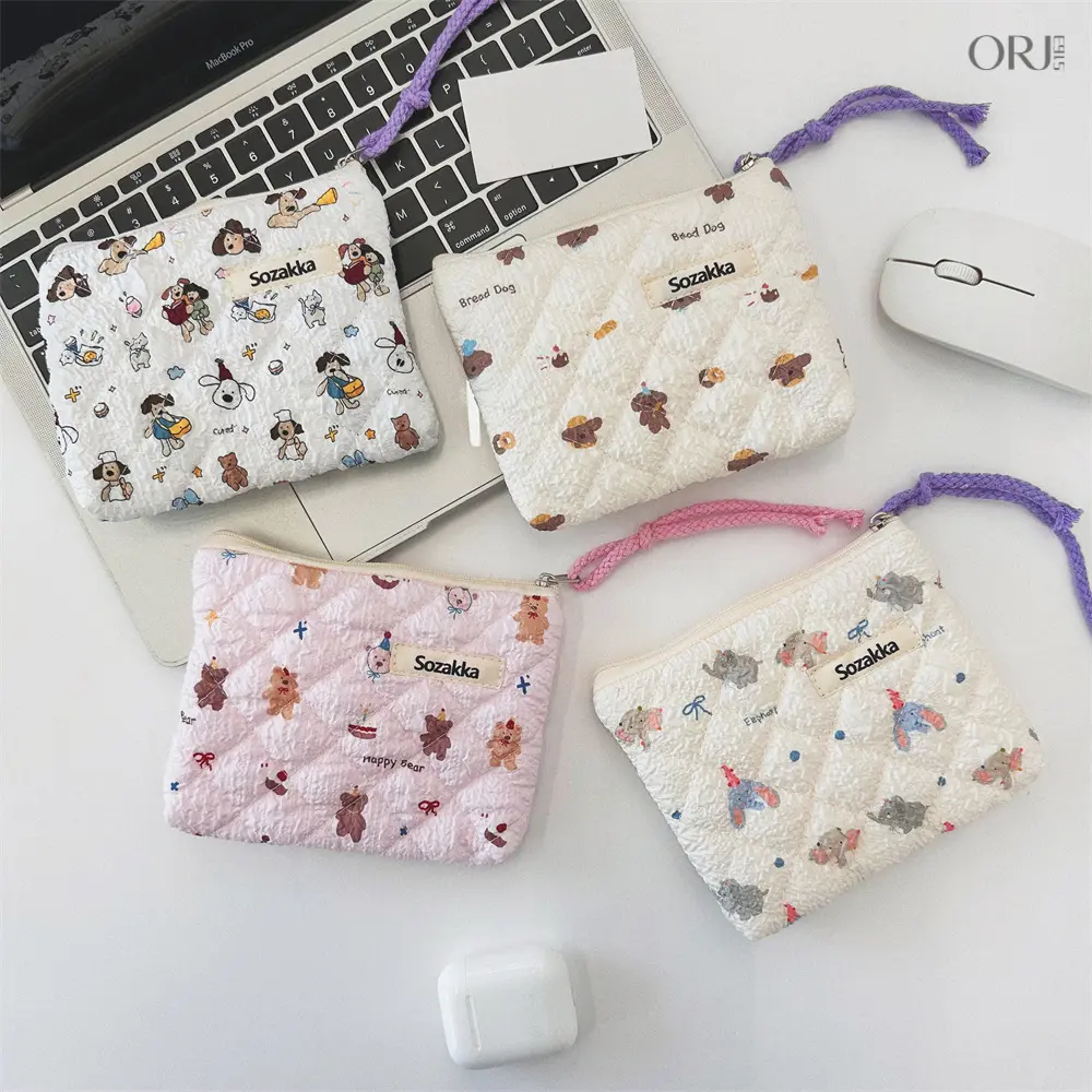 Fresh Floral Quilted Padded Mini Coin Purse, Portable Travel Lipstick Earbud Card Storage Pouch Back to School Must Have Student Accessory,Festive,brooklyn,charm,jesus,pendant,necklace,Multicolor,Resin,Rhinestone,Craft,Kit,birthston,aesthetic,,virgin,mary