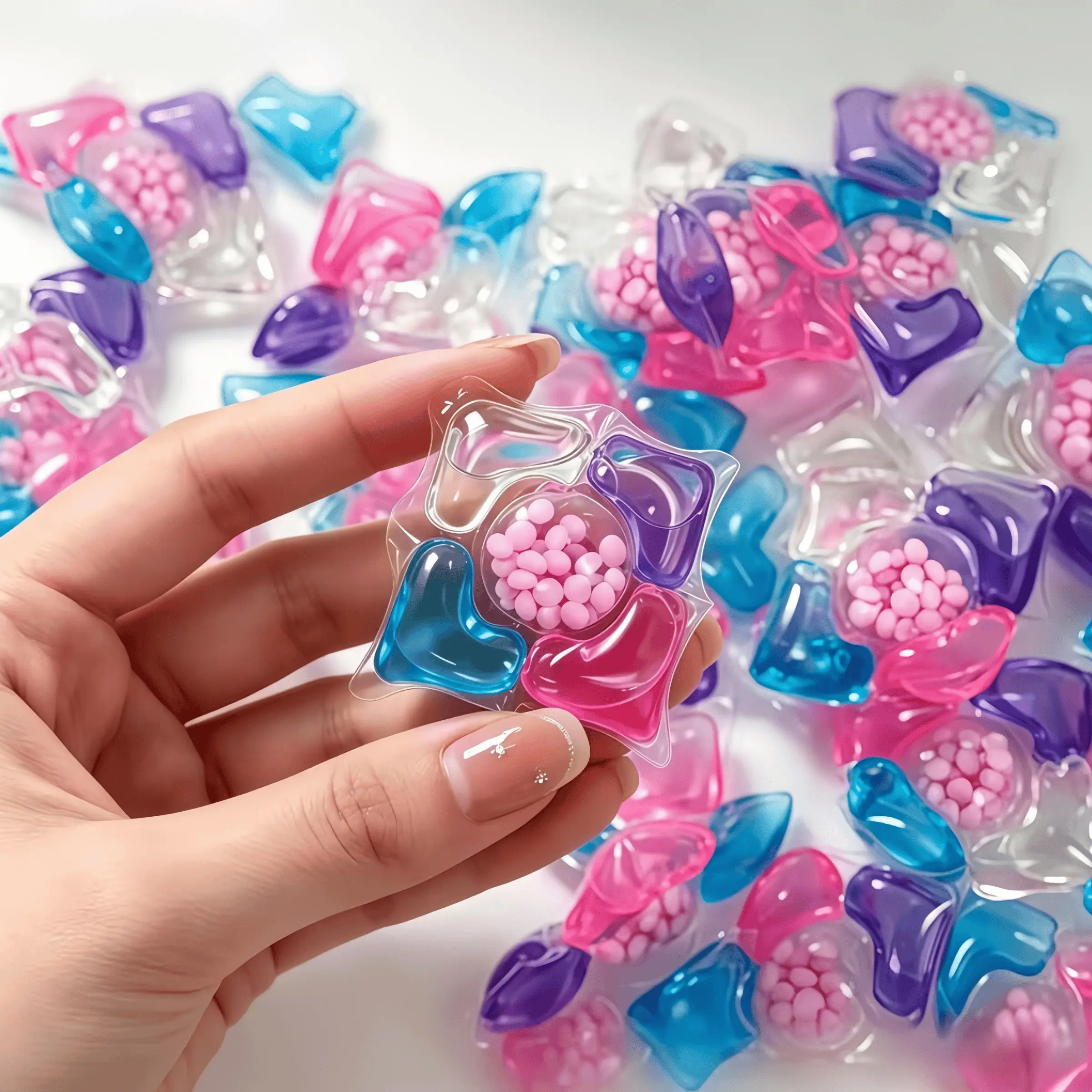 Tiktok Trending 5-In-1 Laundry Pods Laundry Detergent, Laundry Wash, Powerful Stain Removal, Eco-Friendly, Portable, Long-Lasting Scent, Ideal for Home & Travel Use
