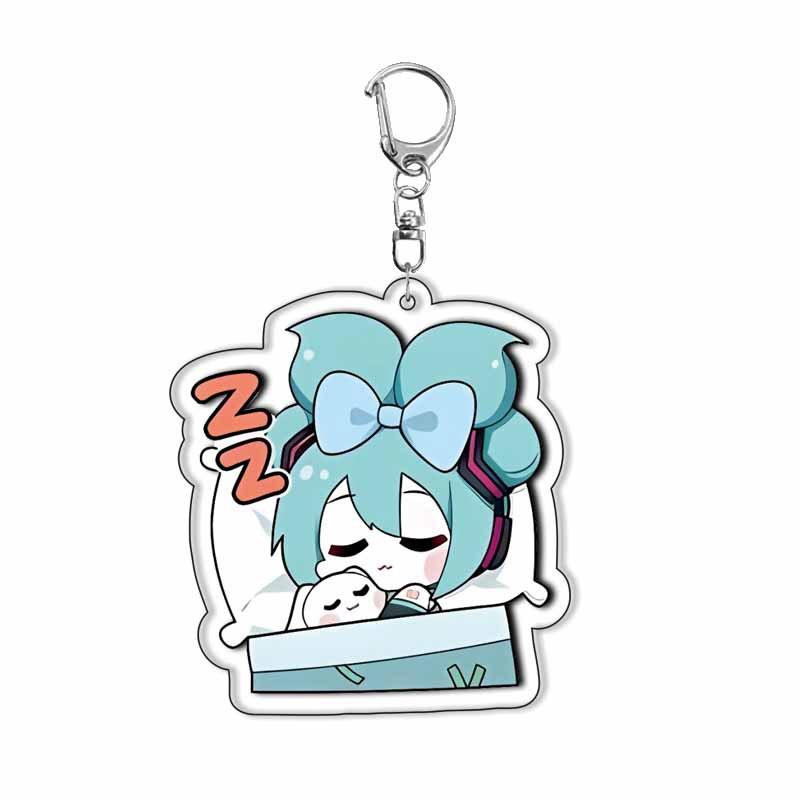 Hatsune Miku Popular Cartoon Anime Acrylic Double-sided Keychain Backpack Decoration Accessories Neutra