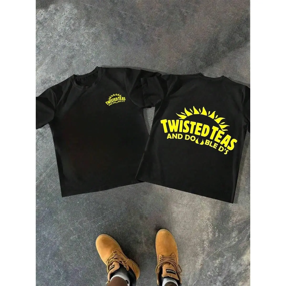 Men's 220g 100% Cotton Casual Comfortable Double-Sided Digital Print T-Shirt, Twisted Teas & Double Ds Theme (1Pc)