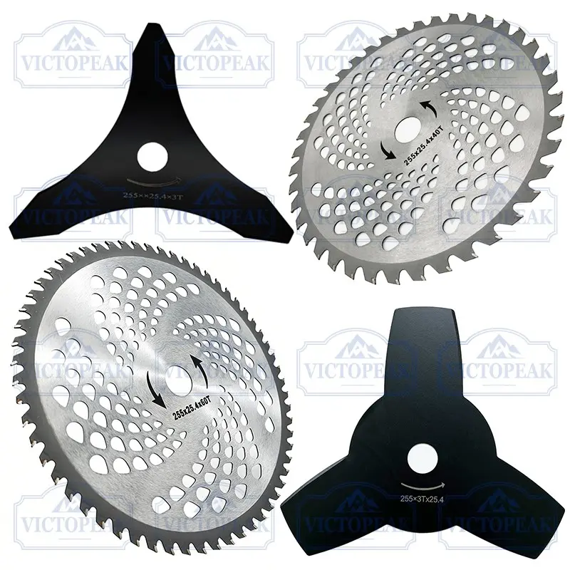 Universal Lawn Mower Blade Set, 4-Piece Gasoline Mower Accessories, 10-Inch Diameter, Fits Most Mowers, Easy Installation, Victopeak Blades General model lawn mower blade. Suitable for gasoline lawn mowers. Easy to install. Lawn mower accessory.