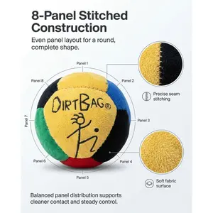 8-Panel Suede Footbag for Kids Adults, Sand Filled Hacky Sack, Soft Cloth Kick Shuttlecock, Durable Indoor Outdoor Sports Game Toy for Fitness & Stress Relief