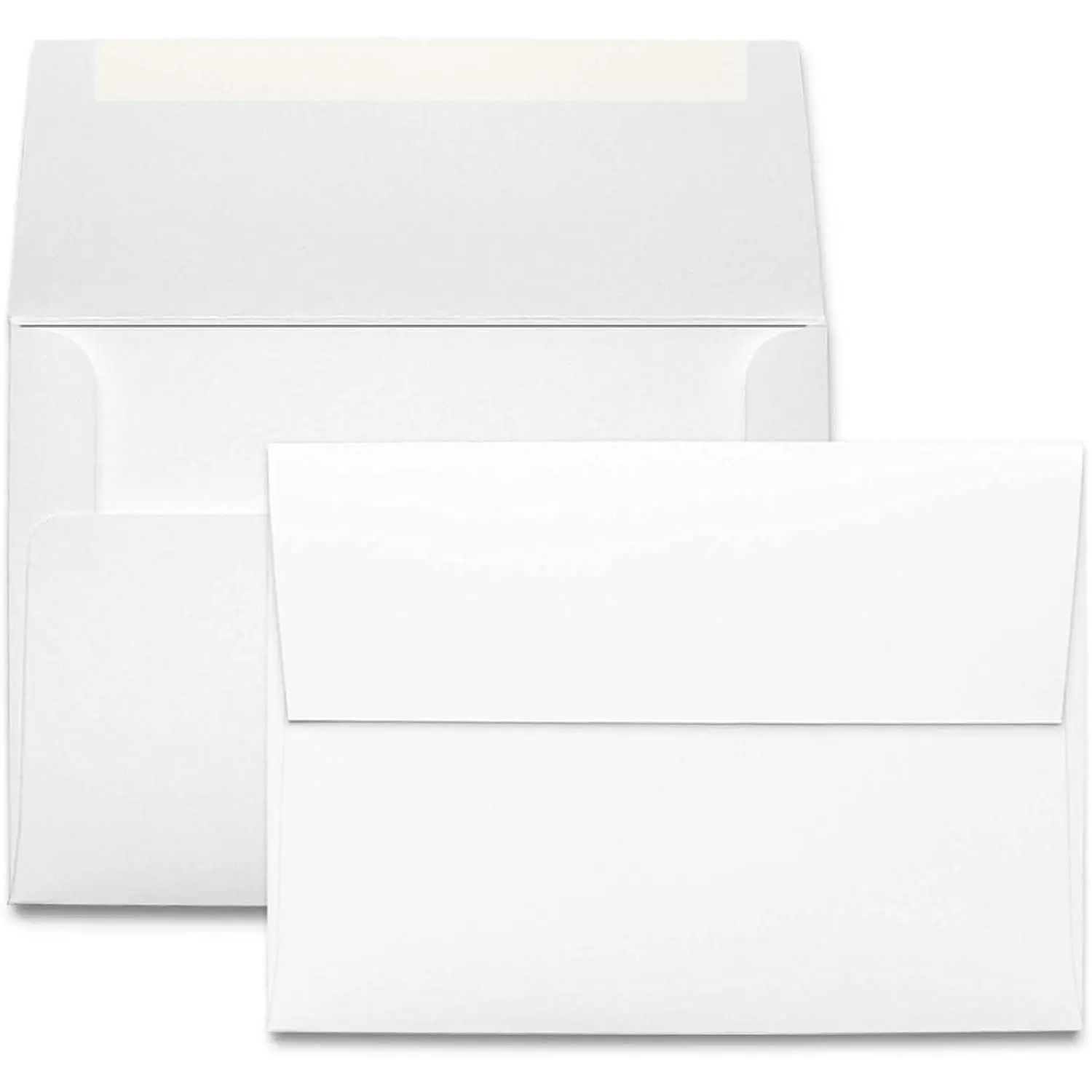 White A9 Self-Seal Envelopes, 40-Pack Thick 5.75x8.75 in Bright White Vellum Finish for Mailing Cards, Invitations, Photos