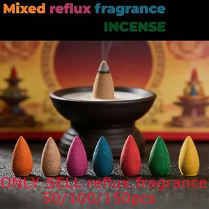 Natural Incense,50/100/150pcs Smoke Cone Reflux Tower Incense, Home Fragrance Aroma for Living Room Bedroom, Home Supplies, Scented Pack