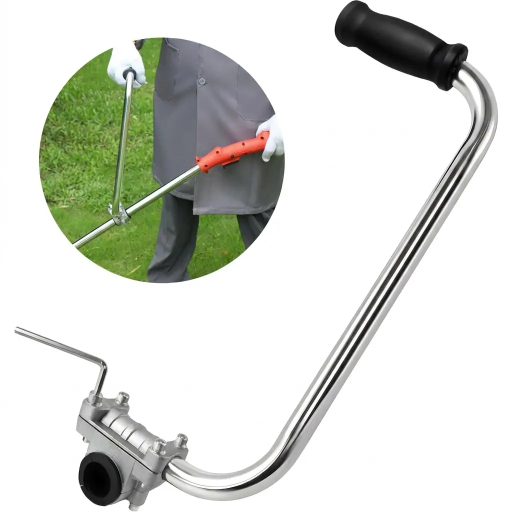 Adjustable Lawn Mower Handle Extension, Grass Clipping Collection Attachment, Outdoor Equipment Accessory, Property Maintenance Tool, Ease of Use
