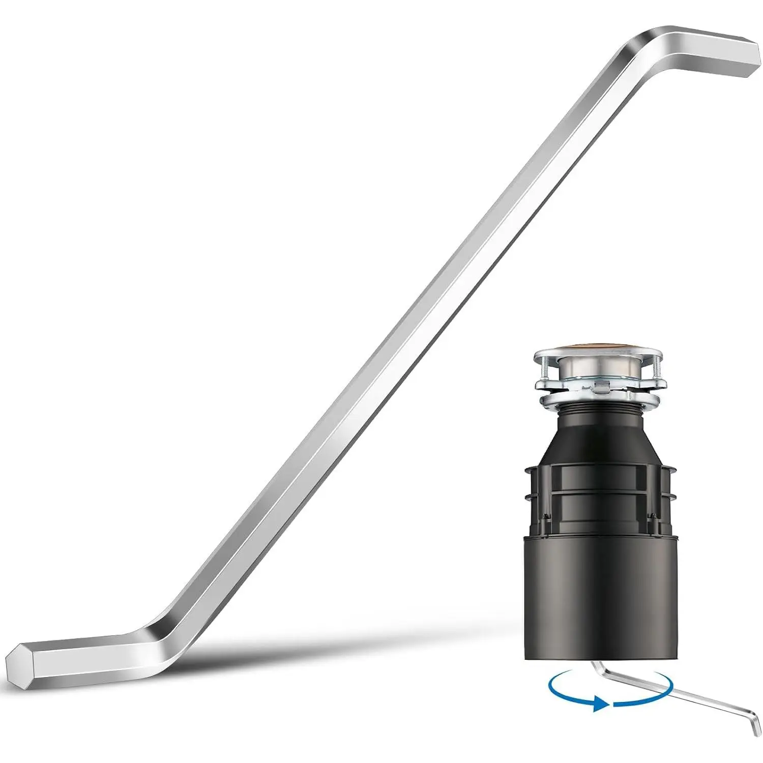 Garbage Disposal Wrench, Garbage Disposal Unjamming Allen Wrench Key Tool Compatible with  Garbage Disposals ()