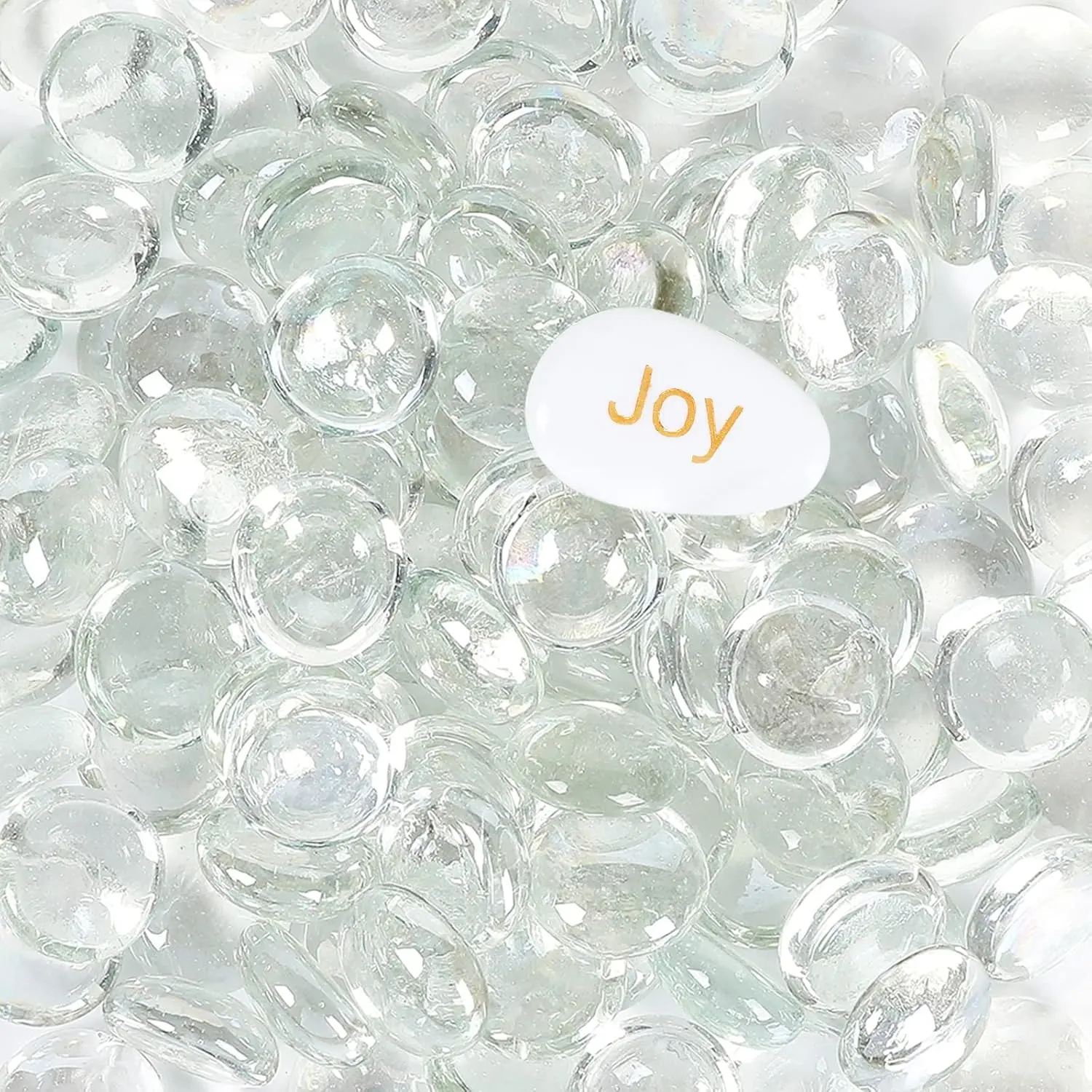 11LB Clear Flat Glass Marbles for Vase Filler, Aquariums, Hydroponics, Fire Pit &  Decor